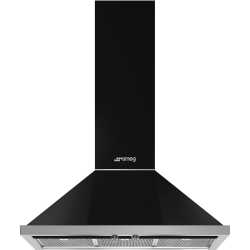 CAMPANA A PARED SMEG KPF9BL NEGRO ESTETICA PORTOFINO 90 CM