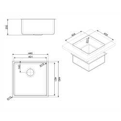 LAVELLO SOTTOTOP SMEG VSTR40CUX MONOVASCA RAME