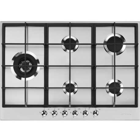 SMEG GASKOCHFELD PX375L EDELSTAHL 72,5 CM