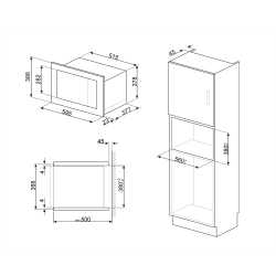 FOUR MICROONDES AVEC GRILL ÉLECTRIQUE SMEG FMI425X
