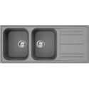 SMEG KITCHEN SINK LZ116CT RIGAE 2 BOWLS CONCRETE