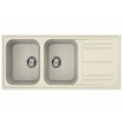 SMEG EINBAUSPÜLE RIGAE LZ116P DOPPELBECKEN CREME