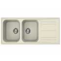 SMEG EINBAUSPÜLE RIGAE LZ116P DOPPELBECKEN CREME
