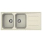 SMEG EINBAUSPÜLE RIGAE LZ116P DOPPELBECKEN CREME