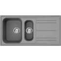 SMEG KITCHEN SINK RIGAE LZ102CT - 1.5 BOWL CRISTALITE CONCRETE