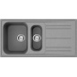 SMEG KITCHEN SINK RIGAE LZ102CT - 1.5 BOWL CRISTALITE CONCRETE
