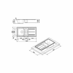 SMEG EINBAUSPÜLE RIGAE LZ102CT ZEMENT-EFFEKT