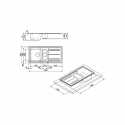 SMEG KITCHEN SINK RIGAE LZ102CT - 1.5 BOWL CRISTALITE CONCRETE