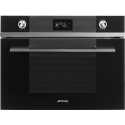 HORNO COMPACTO COMBINADO VAPOR SMEG SF4102VCN CRISTAL NEGRO