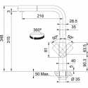 FRANKE MYTHOS DOCCIA GRIFO MONOCOMANDO PARA FREGADERO EXTRAÍBLE ACERO INOXIDABLE SATINADO