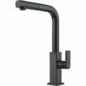 FRANKE MYTHOS DOCCIA ROBINET MITIGEUR MONOCOMMANDE AVEC DOUCHETTE EXTRACTIBLE ACIER INOX NOIR