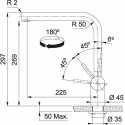 FRANKE ATLAS NEO SINGLE LEVER SINK MIXER TAP BLACK STEEL