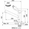 FRANKE ORBIT ROBINET MITIGEUR MONOCOMMANDE ACIER INOX BROSSÉ