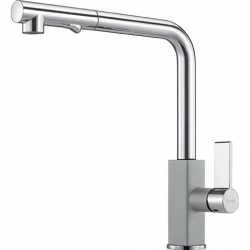 FRANKE MARIS SINGLE LEVER SINK MIXER TAP CHROME AND STONE GREY