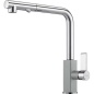 FRANKE MARIS DOCCIA SINGLE LEVER SINK MIXER TAP CHROME AND STONE GREY