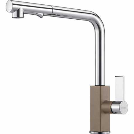 FRANKE MARIS DOCCIA EINHAND SPÜLTISCHMISCHER CHROM UND OYSTER