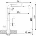 FRANKE MARIS DOCCIA SINGLE LEVER SINK MIXER TAP CHROME AND SAHARA