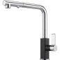 FRANKE MARIS DOCCIA SINGLE LEVER SINK MIXER TAP CHROME AND BLACK