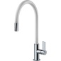 FRANKE AMBIENT DOCCIA SINGLE LEVER SINK MIXER TAP CHROME AND WHITE