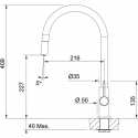 FRANKE AMBIENT DOCCIA SINGLE LEVER SINK MIXER TAP CHROME AND WHITE