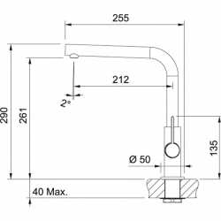 FRANKE NEPTUNE EVO EINHAND SPÜLTISCHMISCHER CHROM