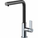 FRANKE NEPTUNE EVO EINHAND SPÜLTISCHMISCHER CHROM UND SCHWARZ