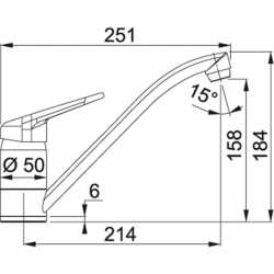 FRANKE NOVARA PLUS GRIFO MONOCOMANDO PARA FREGADERO CROMO