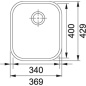FRANKE AMX 110-34 UNTERBAUSPÜLE EDELSTAHL SATINIERT 34 CM