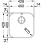 FRANKE SVX 110-40 UNTERBAUSPÜLE EDELSTAHL SATINIERT 40 CM