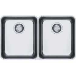 FRANKE ATON ANX 120 KITCHEN SINK UNDERMOUNTED 2 BOWLS BRUSHED STAINLESS STEEL