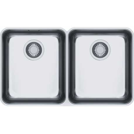 LAVELLO FRANKE ATON ANX 120 SOTTOTOP 2 VASCHE ACCIAIO INOX SATINATO