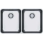 LAVELLO FRANKE ATON ANX 120 SOTTOTOP 2 VASCHE ACCIAIO INOX SATINATO