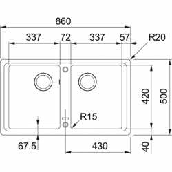 FRANKE BOSTON BFG 620 EINBAUSPÜLE FRAGRANIT