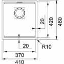 FRANKE KUBUS 2 KNG 110-37 UNDERMOUNTED KITCHEN SINK 1 BOWL FRAGRANITE