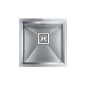 CM GLAMOUR 45x45 ÉVIER 1 CUVE ACIER INOXYDABLE BROSSÉ