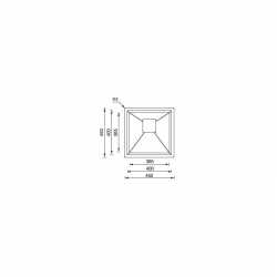 CM GLAMOUR 45x45 ÉVIER 1 CUVE ACIER INOXYDABLE BROSSÉ