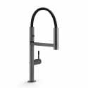 NOBILI MOVE  ROBINET MITIGEUR MONOCOMMANDE AVEC DOUCHETTE EXTRACTIBLE BLACK VELVET ET CAUTCHOUC NOIR