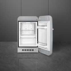 SMEG FAB5RSV3 RETRO MINIBAR STAND-KÜHLSCHRANK SILBER STYL DER 50° JAHRE