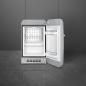 SMEG FAB5RSV5 FREE-STANDING REFRIGERATOR SILVER 50's STYLE