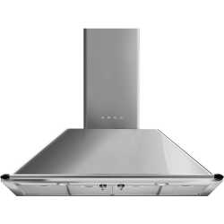 SMEG WALL MOUNTED CHIMNEY HOOD KTR110XE  STAINLESS STEEL AESTHETIC VICTORIA 110 CM