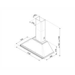 CAPPA A PARETE SMEG KTR110XE ACCIAIO INOX ESTETICA VICTORIA 110 CM