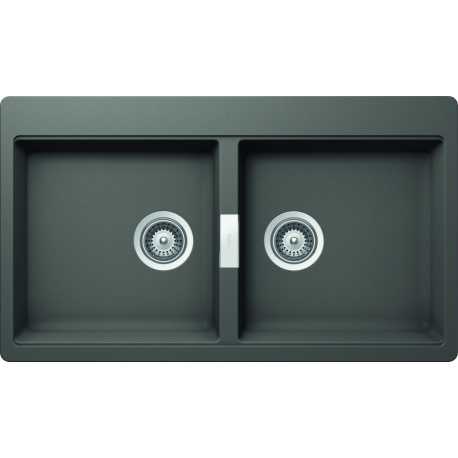 LAVELLO SCHOCK HORIZONT N200  - 2 VASCHE CRISTADUR SILVERSTONE