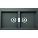 SCHOCK KITCHEN SINK HORIZONT N200 - 2 BOWLS CRISTADUR SILVERSTONE