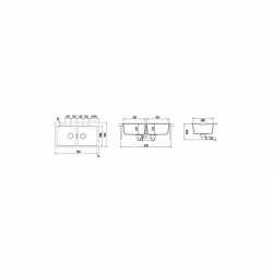 SCHOCK KITCHEN SINK HORIZONT N200 - 2 BOWLS CRISTADUR SILVERSTONE