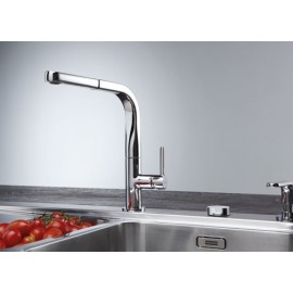 FRANKE SINOS DOCCIA GRIFO MONOCOMANDO PARA FREGADERO CAÑO HORIZONTAL EXTRAÍBLE CROMO