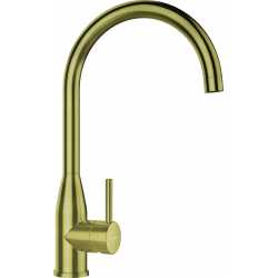 SCHOCK KAVUS GRIFO MONOCOMANDO PARA FREGADERO CAÑO ALTO ACERO INOX ORO BLANCO