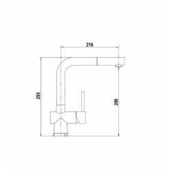 SCHOCK LAIOS SINGLE LEVER SINK MIXER TAP WITH PULL OUT SPRAY STAINLESS STEEL GUN METAL