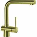 SCHOCK LAIOS GRIFO MONOCOMANDO PARA FREGADERO CAÑO ALTO EXTRAÍBLE ACERO INOX ORO BLANCO