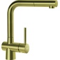 SCHOCK LAIOS GRIFO MONOCOMANDO PARA FREGADERO CAÑO ALTO EXTRAÍBLE ACERO INOX ORO BLANCO