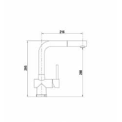 SCHOCK LAIOS SINGLE LEVER SINK MIXER TAP WITH PULL OUT SPRAY STAINLESS STEEL WHITE GOLD